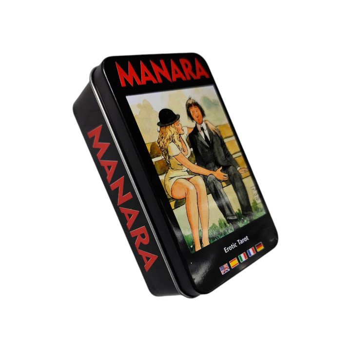 Manara. Erotic Tarot. Карты Таро с цветным срезом в металлической коробке