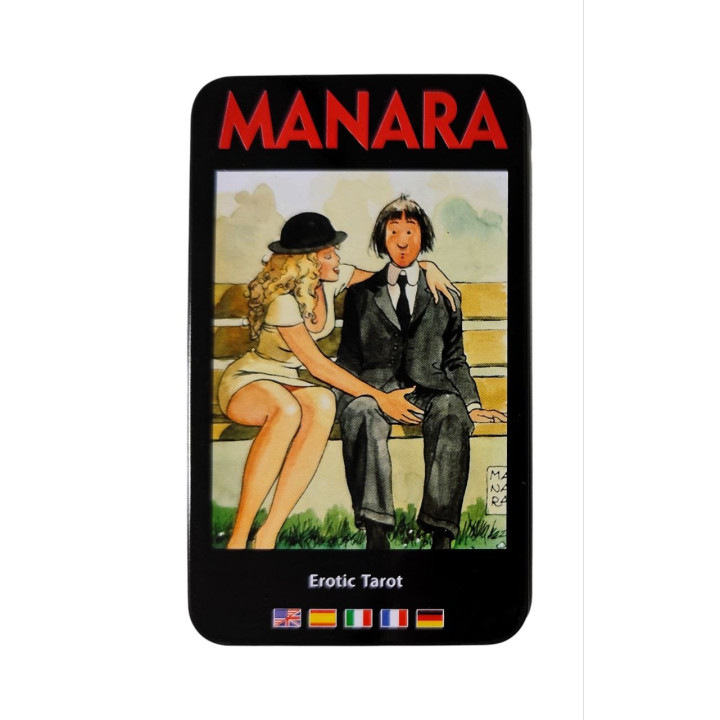 Manara. Erotic Tarot. Карты Таро с цветным срезом в металлической коробке