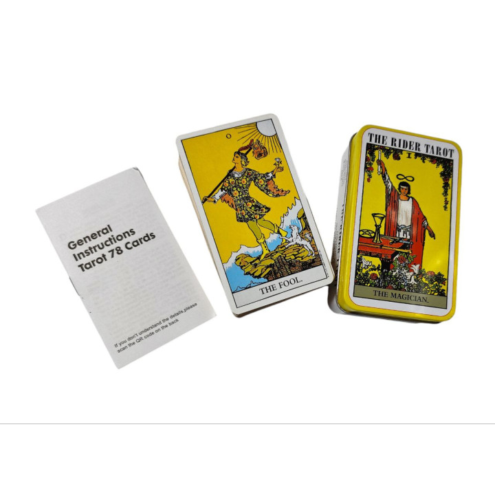 The Rider Tarot. Карти Таро з кольоровим зрізом в металевій коробці