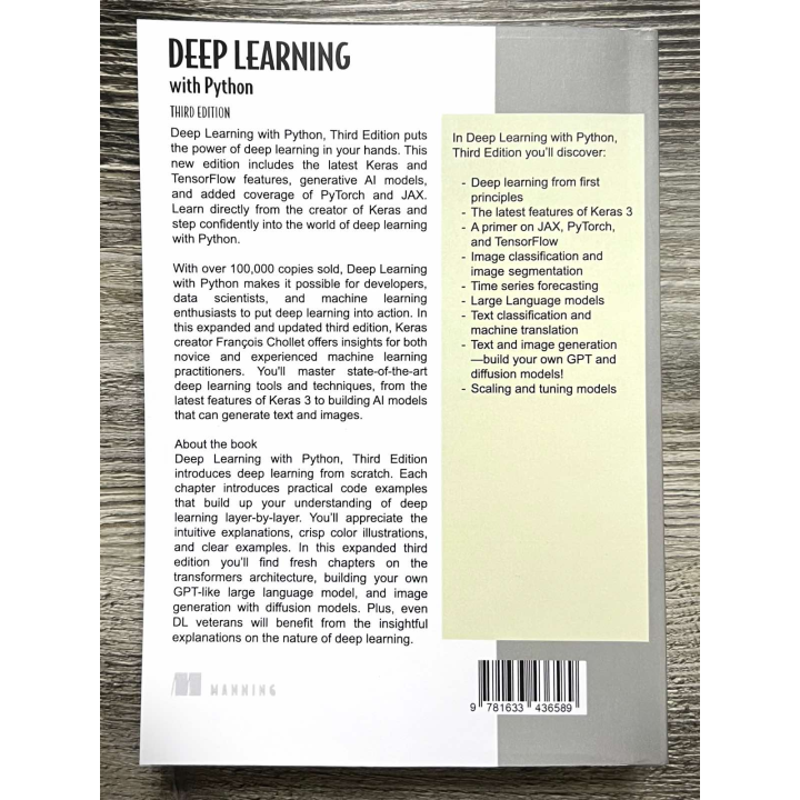 Deep Learning with Python, Third Edition. François Chollet and Matthew Watson