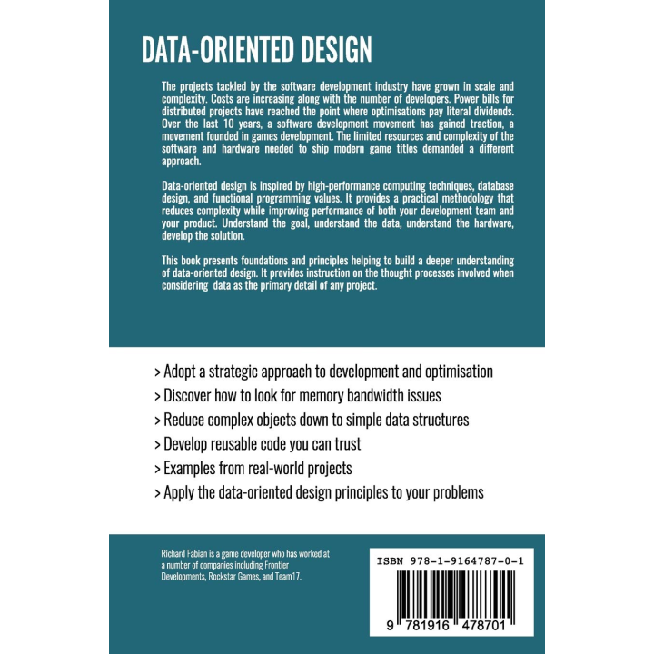  Data-oriented design: software engineering for limited resources and short schedules 