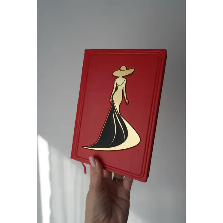 Кожаный дневник «Женский» (красная кожа) — ручная работа 
